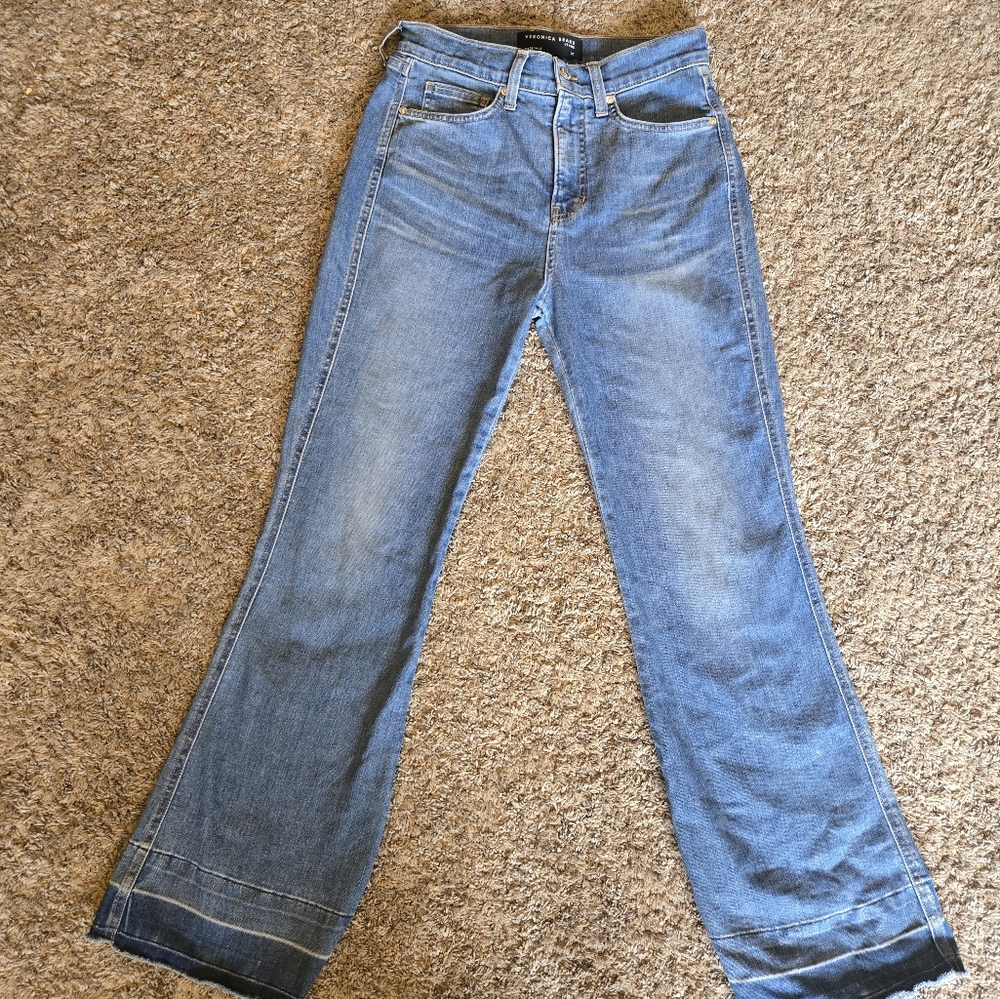 Veronica Beard Carson Ankle Flare High Rise Jeans 27